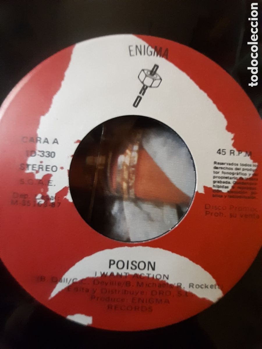 Discos de vinilo: Poison - I want action - single - Foto 7