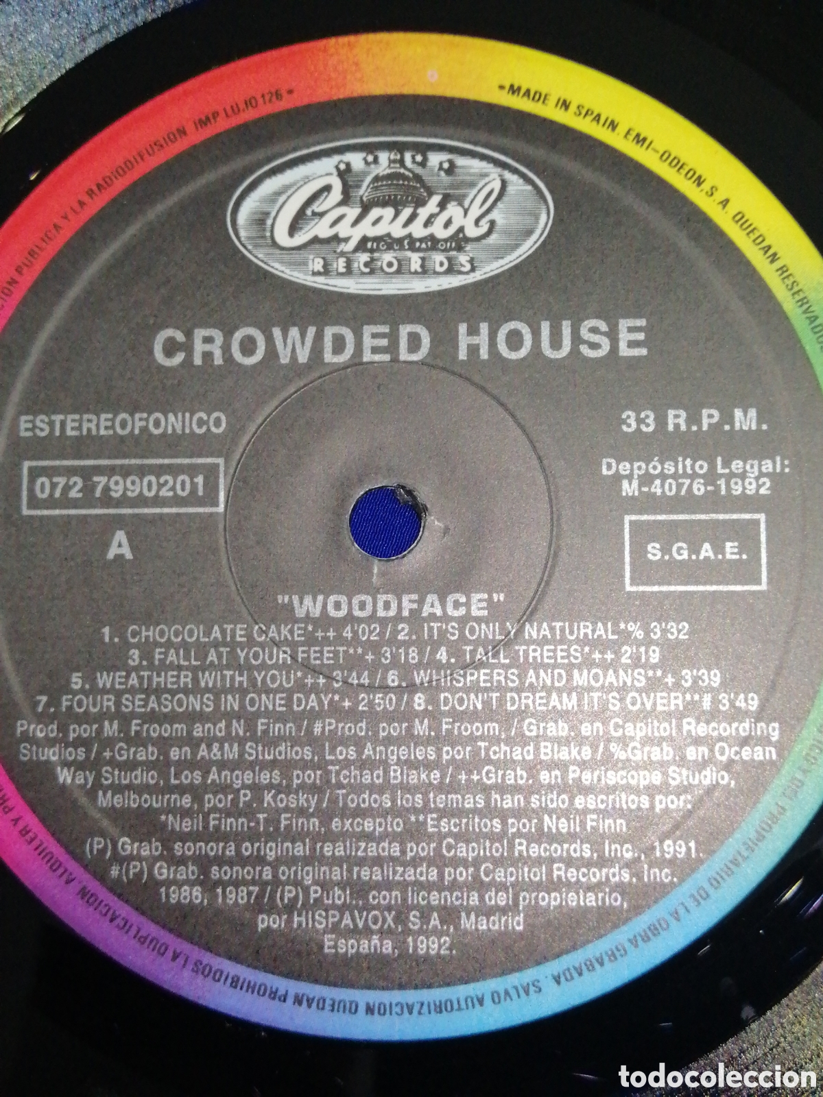Discos de vinilo: CROWDED HOUSE - WOODFACE -( CAPITOL RECORDS) - Foto 5