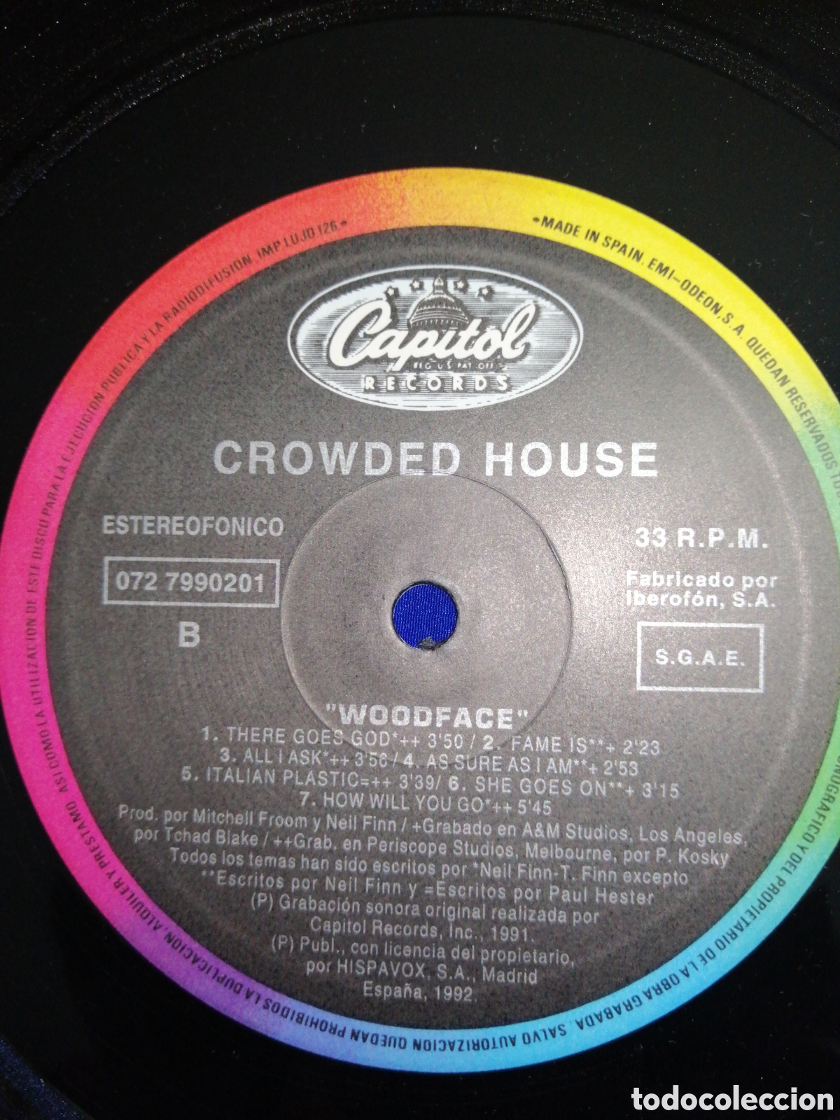 Discos de vinilo: CROWDED HOUSE - WOODFACE -( CAPITOL RECORDS) - Foto 6