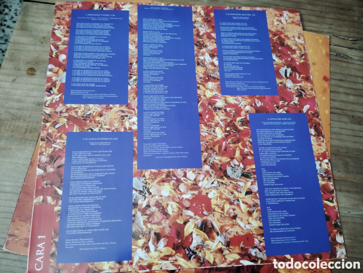 Discos de vinilo: COMPLICES - PREGUNTAS Y FLORES , 1993 - Foto 3