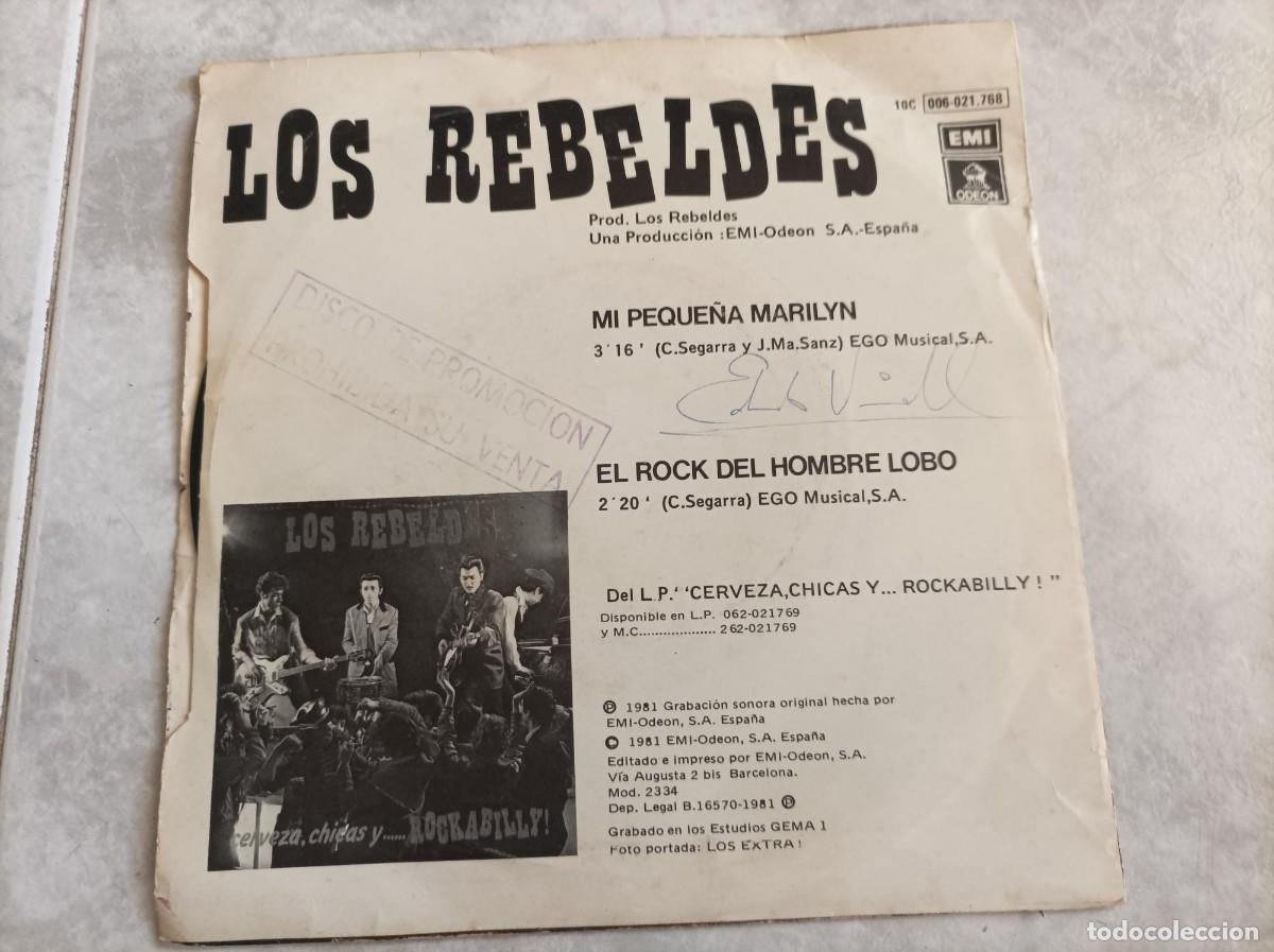 Discos de vinilo: Los rebeldes single promocional - Foto 2