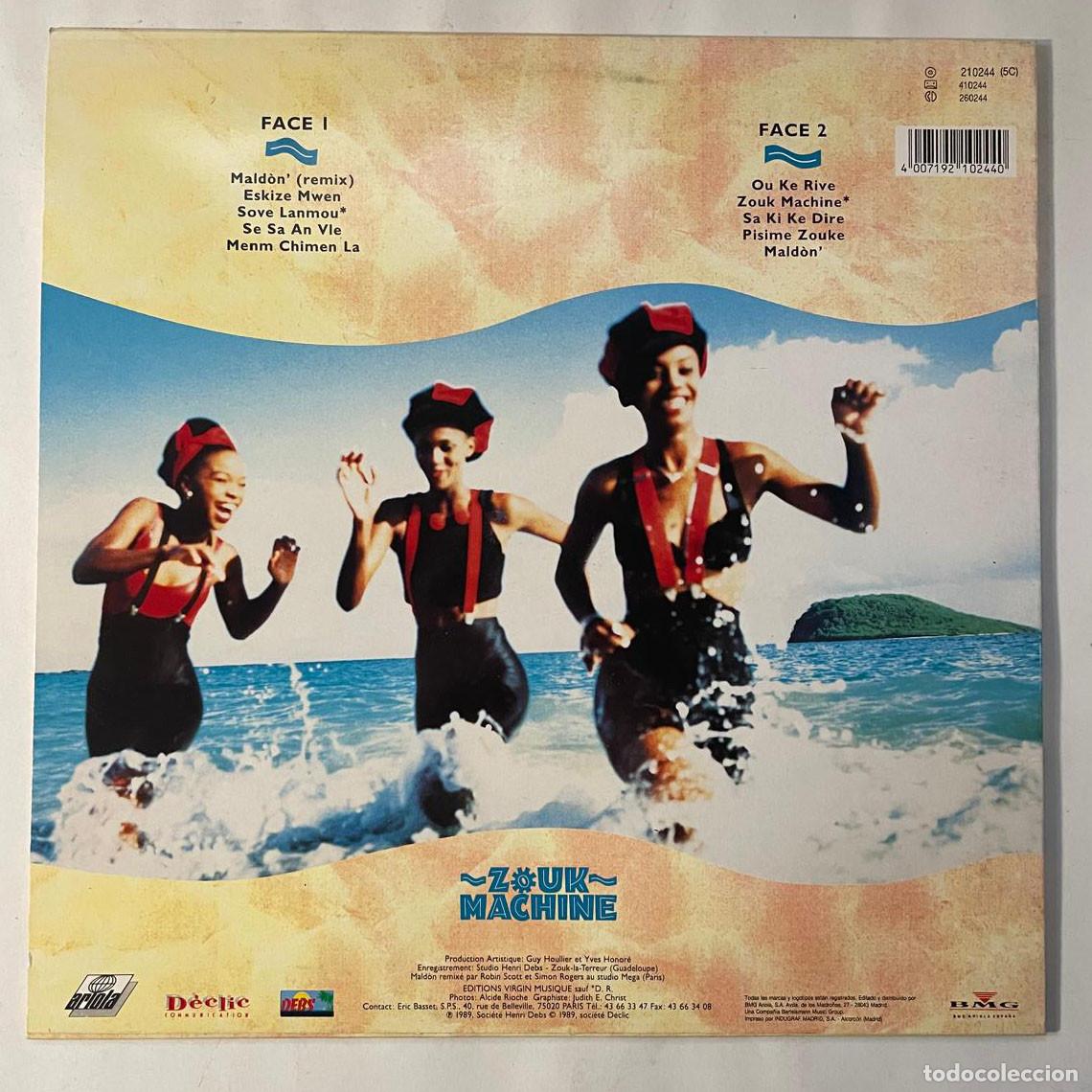 Discos de vinilo: ZOUK MACHINE / MALDON / LP ARIOLA 1990 / ESPA&Ntilde;A - Foto 2