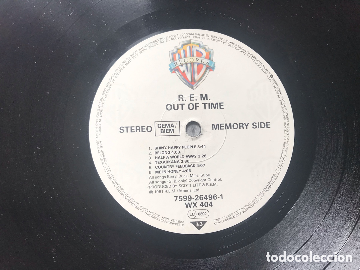 Discos de vinilo: Out of time. R.E. M. - Foto 4