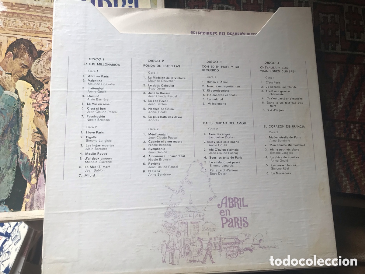 Discos de vinilo: Abril en Par&iacute;s. 50 Grandes canciones francesas - Foto 3