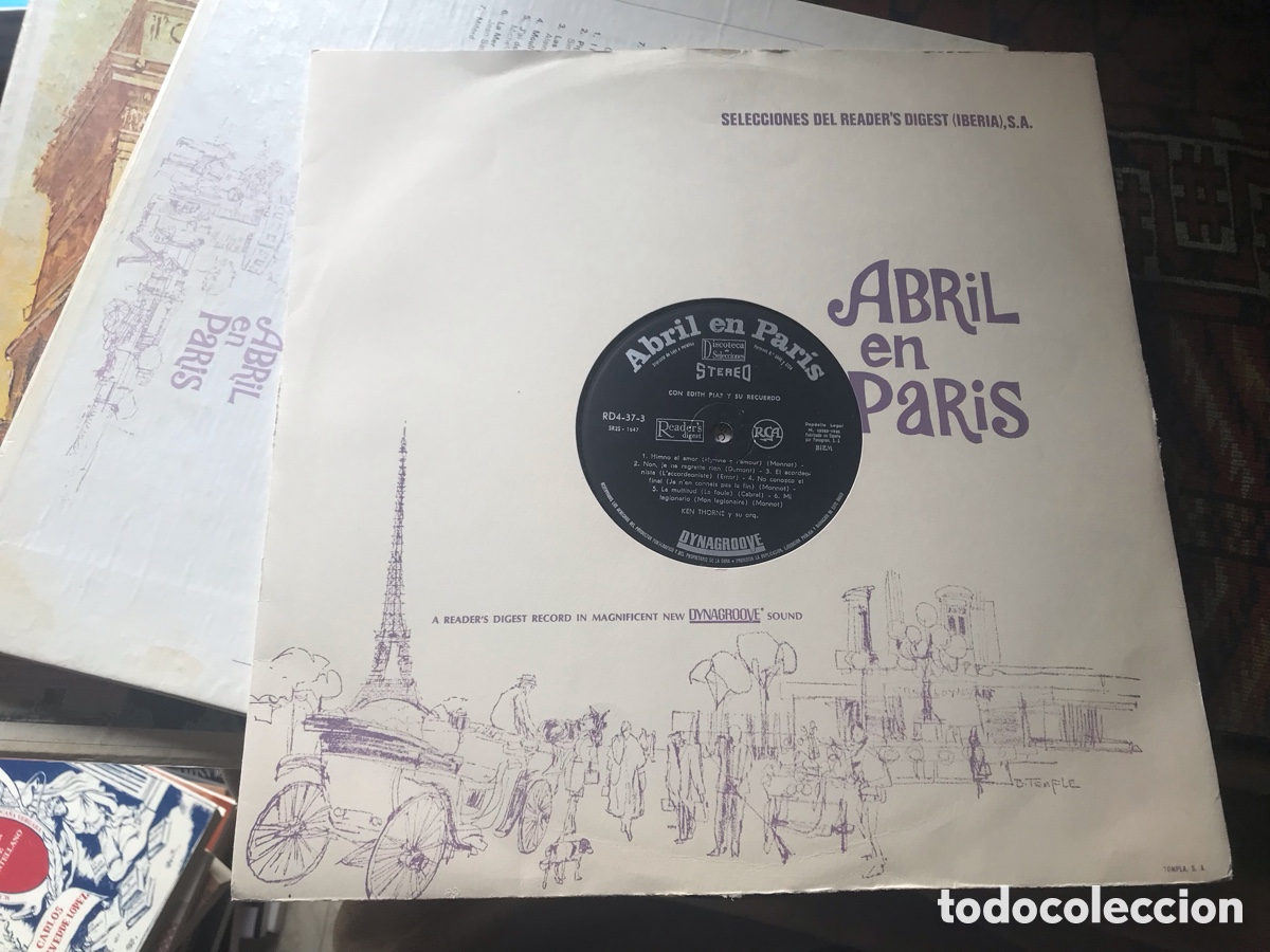 Discos de vinilo: Abril en Par&iacute;s. 50 Grandes canciones francesas - Foto 4