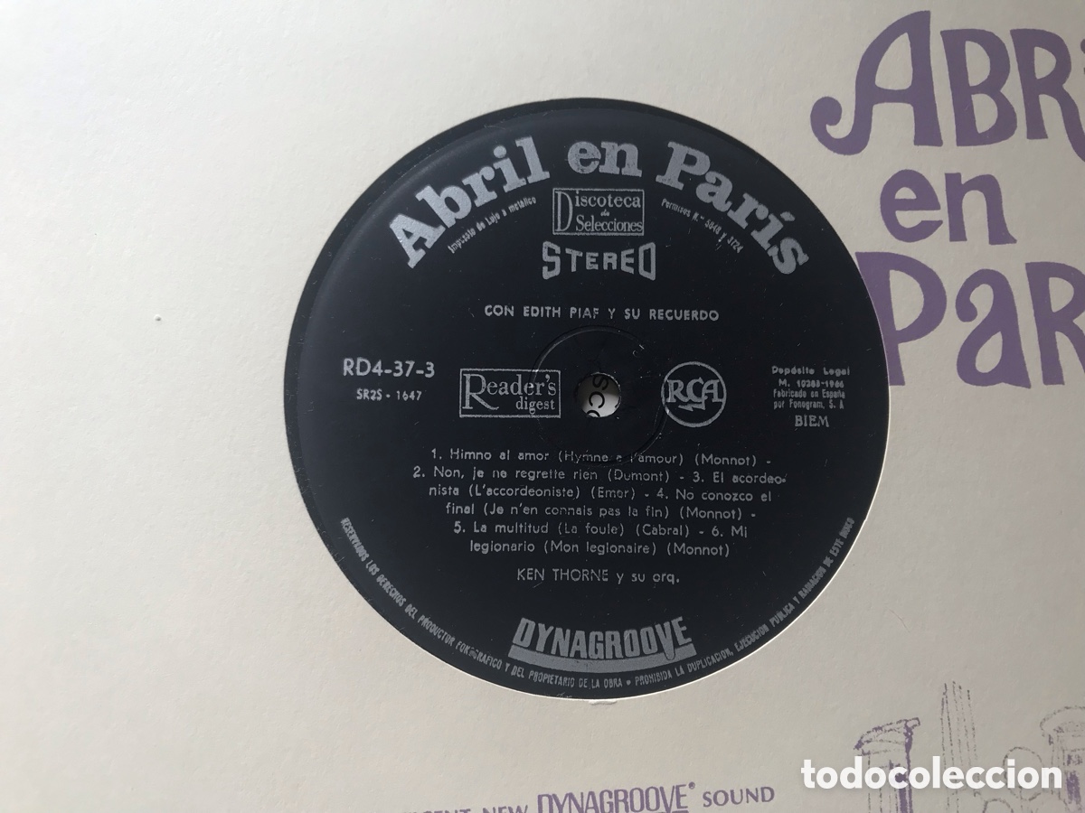 Discos de vinilo: Abril en Par&iacute;s. 50 Grandes canciones francesas - Foto 5