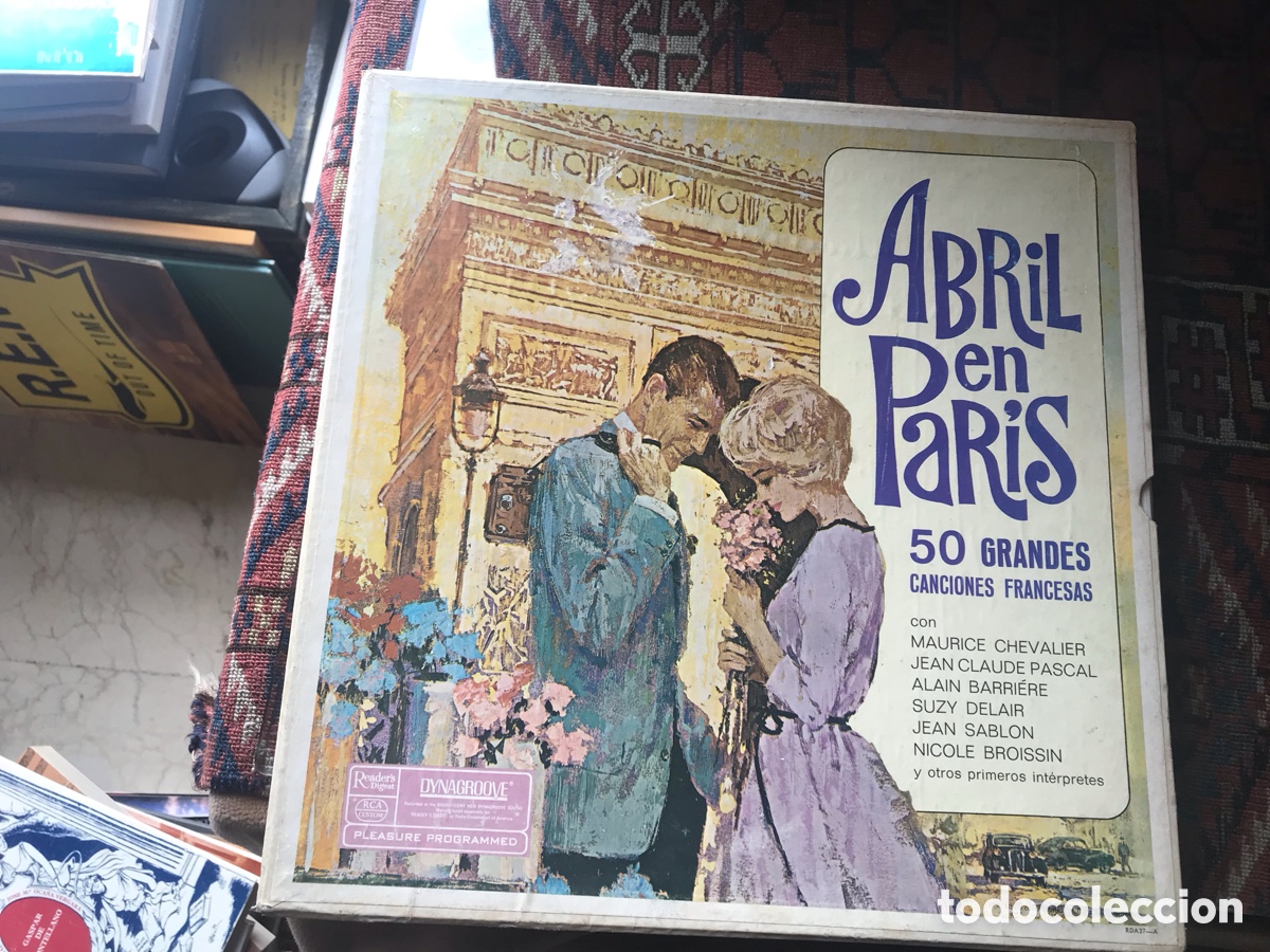 Discos de vinilo: Abril en Par&iacute;s. 50 Grandes canciones francesas - Foto 1