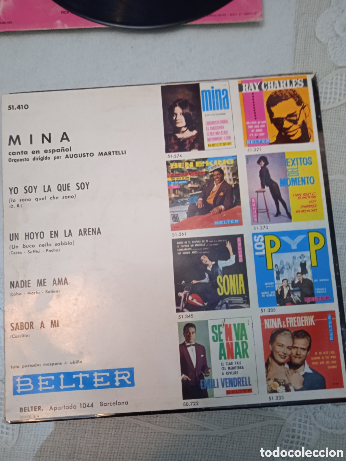 Discos de vinilo: MINA / YO SOY LA QUE SOY+3 / 1964 / EP - Foto 2