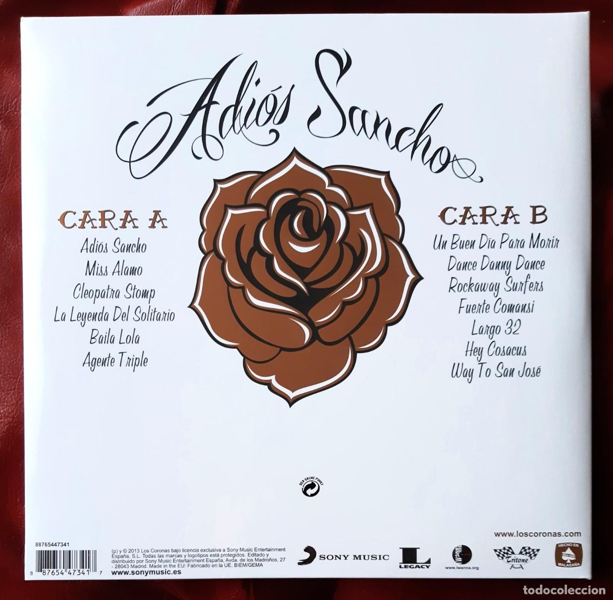 Discos de vinilo: LOS CORONAS - ADI&Oacute;S SANCHO LP - Foto 2