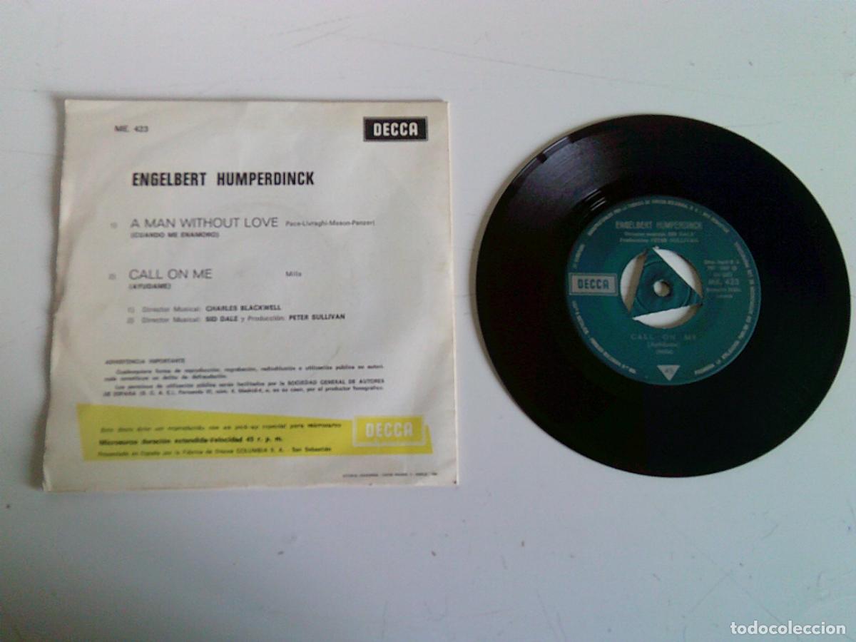 Discos de vinilo: Single Engelbert Humperdinck a man without love - Foto 2