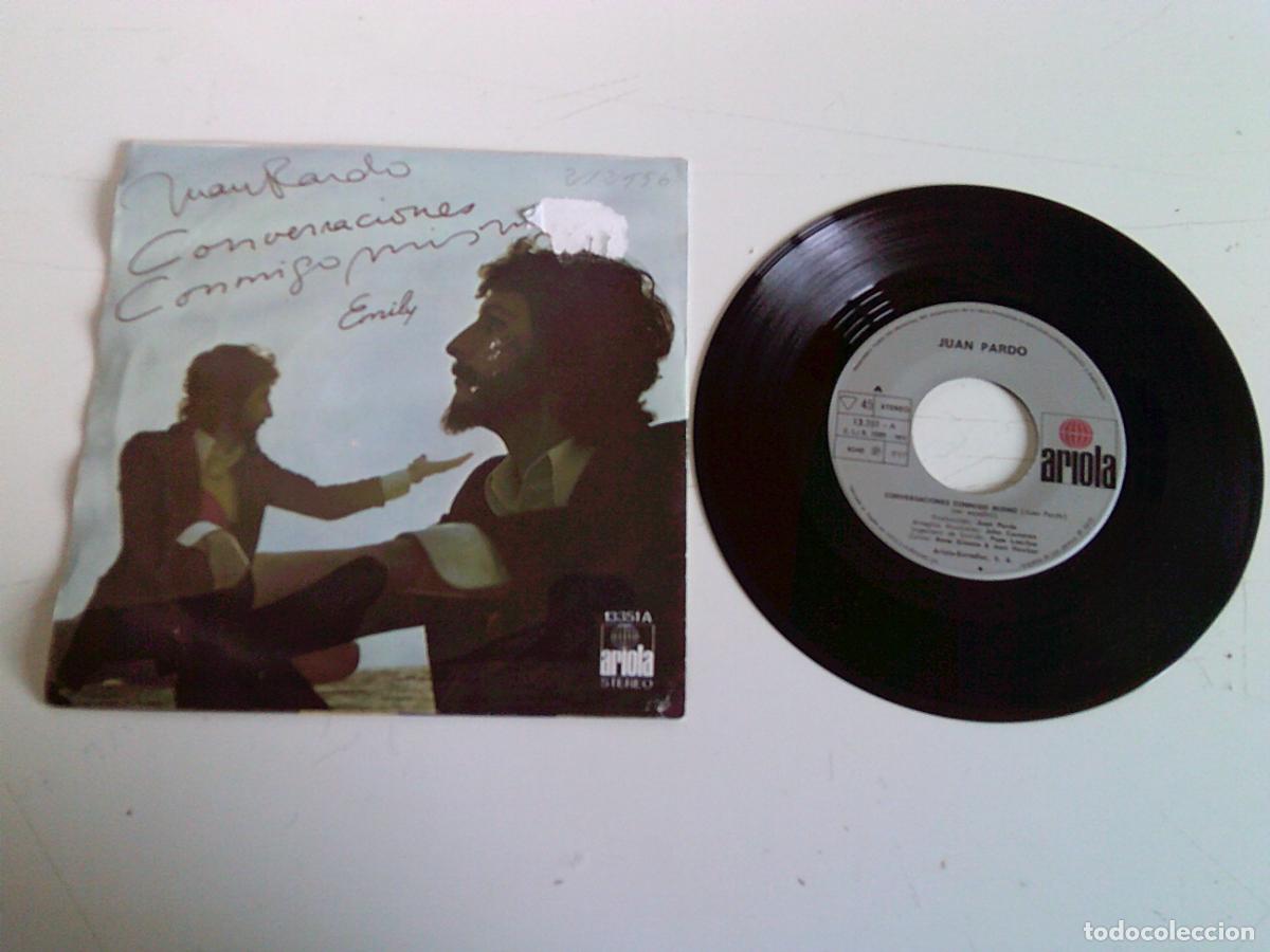 Discos de vinilo: Single Juan Pardo Conversaciones con uno mismo - Foto 2