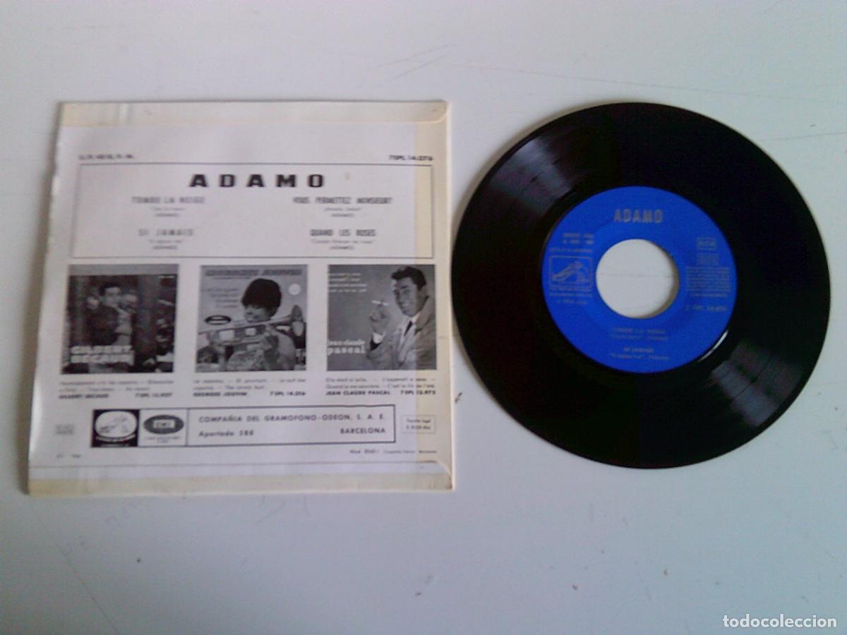 Discos de vinilo: Single Adamo quand les roses - Foto 2