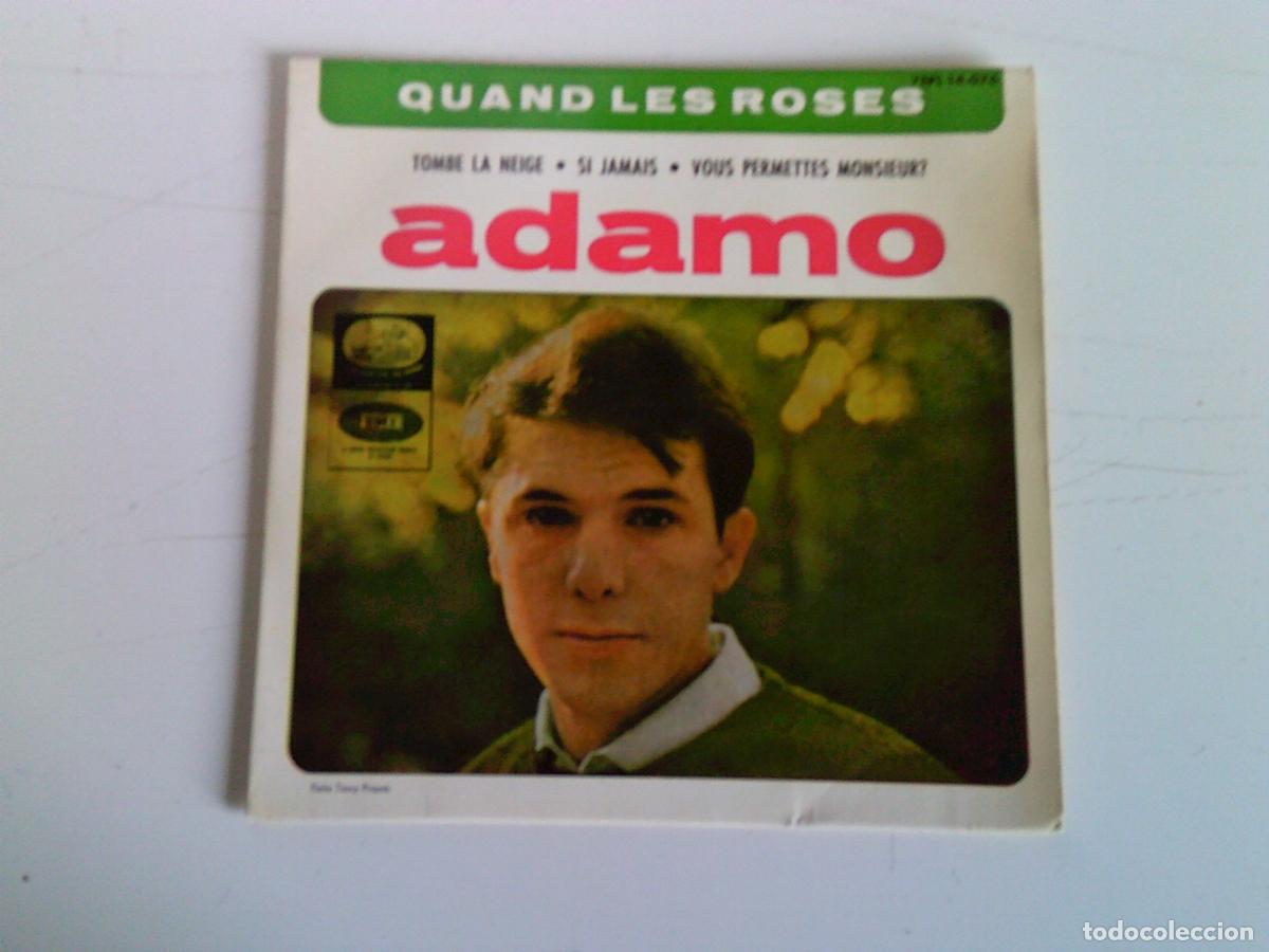 Discos de vinilo: Single Adamo quand les roses - Foto 1
