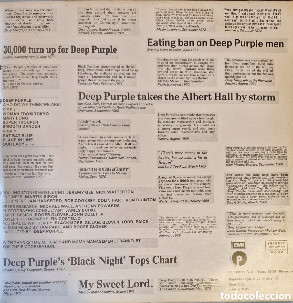 Discos de vinilo: DEEP PURPLE WHO DO WE THINK WE ARE LP - Foto 4