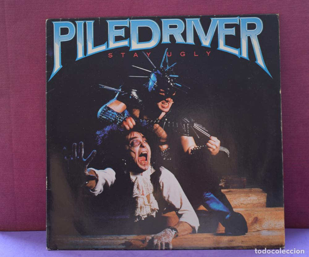 Discos de vinilo: PILEDRIVER&ndash; Stay Ugly - LP ROADRUNNER 1986 - Foto 2