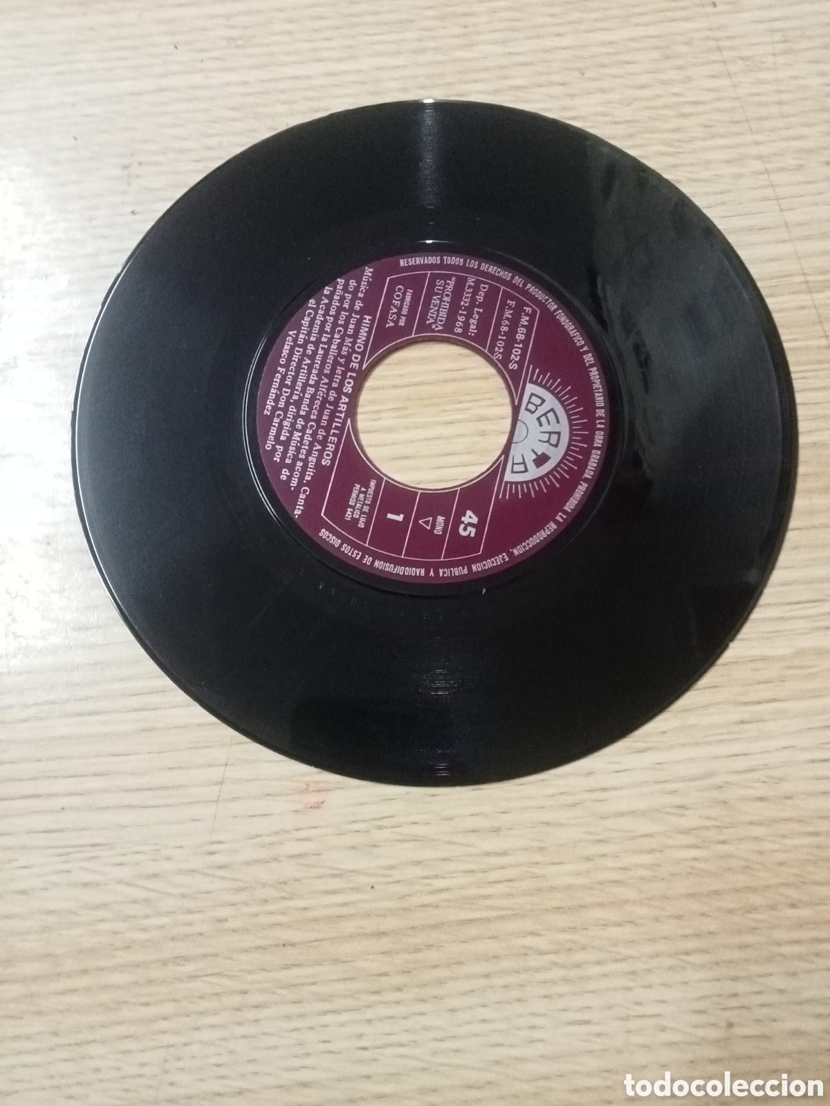 Discos de vinilo: himno de los artilleros single 7&rdquo; promocional - Foto 4