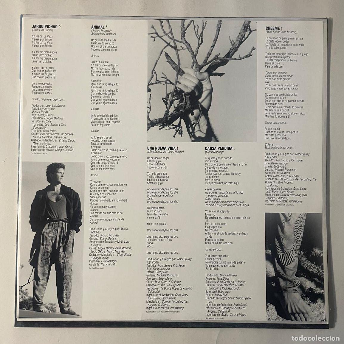 Discos de vinilo: EMMANUEL / VIDA / LP EPIC 1990 / ESPA&Ntilde;A - Foto 3