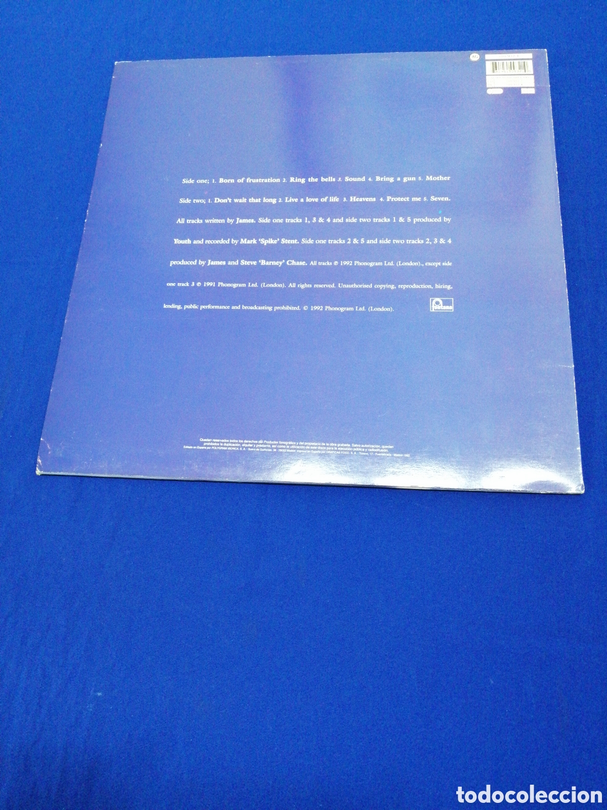 Discos de vinilo: JAMES - &rdquo; SEVEN&rdquo; 1991 - Foto 2