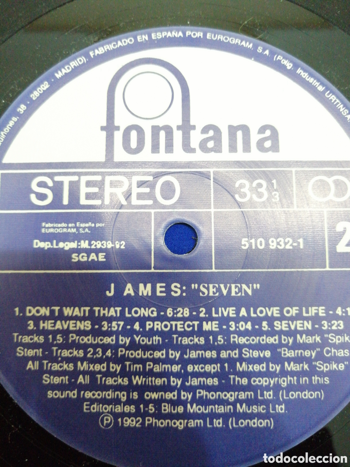 Discos de vinilo: JAMES - &rdquo; SEVEN&rdquo; 1991 - Foto 8