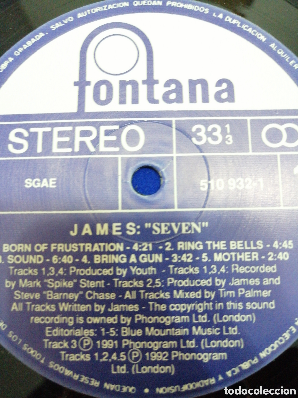 Discos de vinilo: JAMES - &rdquo; SEVEN&rdquo; 1991 - Foto 9