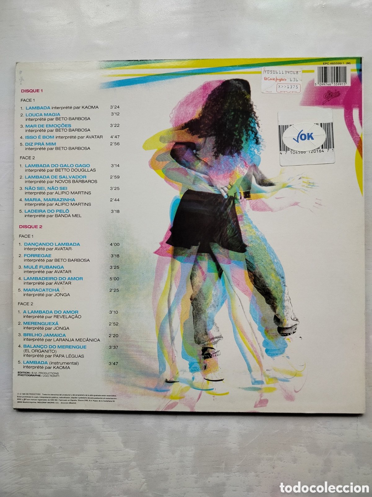Discos de vinilo: Lambada, Varios, 2xLPs - Foto 2