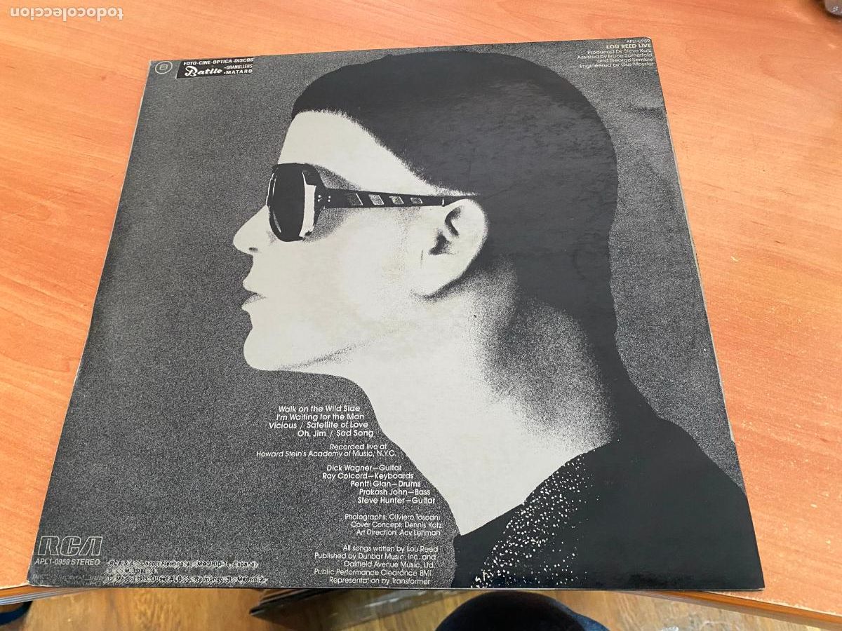 Discos de vinilo: LOU REED (LIVE) LP ESPA&Ntilde;A (B-52) - Foto 3