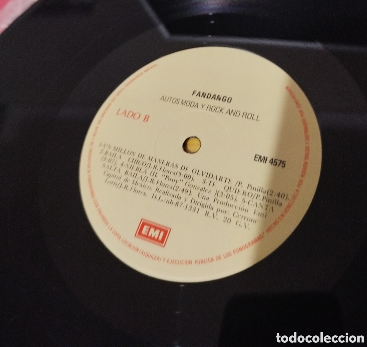 Discos de vinilo: Fandango &nbsp;&ndash;&nbsp;Autos, Moda Y Rock And Roll . Edici&oacute;n Venezuela - Foto 3