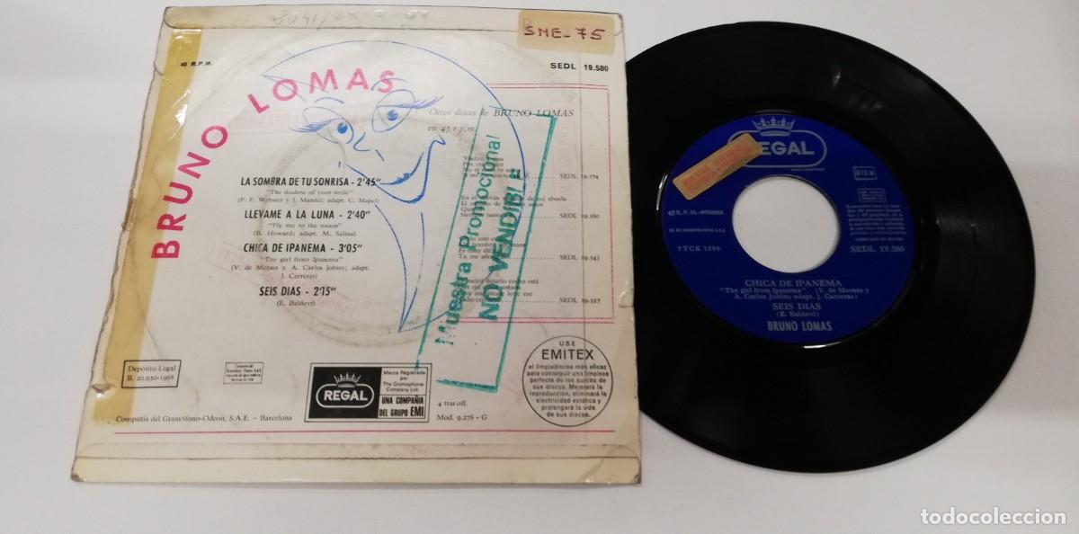 Discos de vinilo: SCO35-BRUNO LOMAS LA SOMBRA DE TU SONRISA (7&rdquo; ) - Foto 2