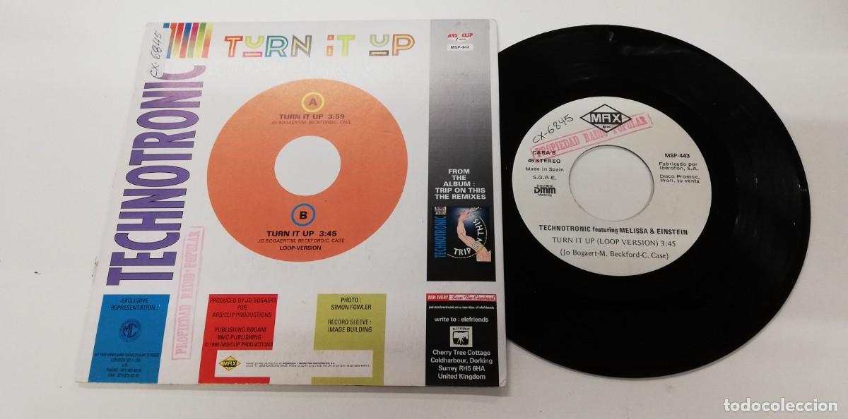 Discos de vinilo: SCO36-Technotronic - Turn It Up (7&rdquo;, Promo) - Foto 2