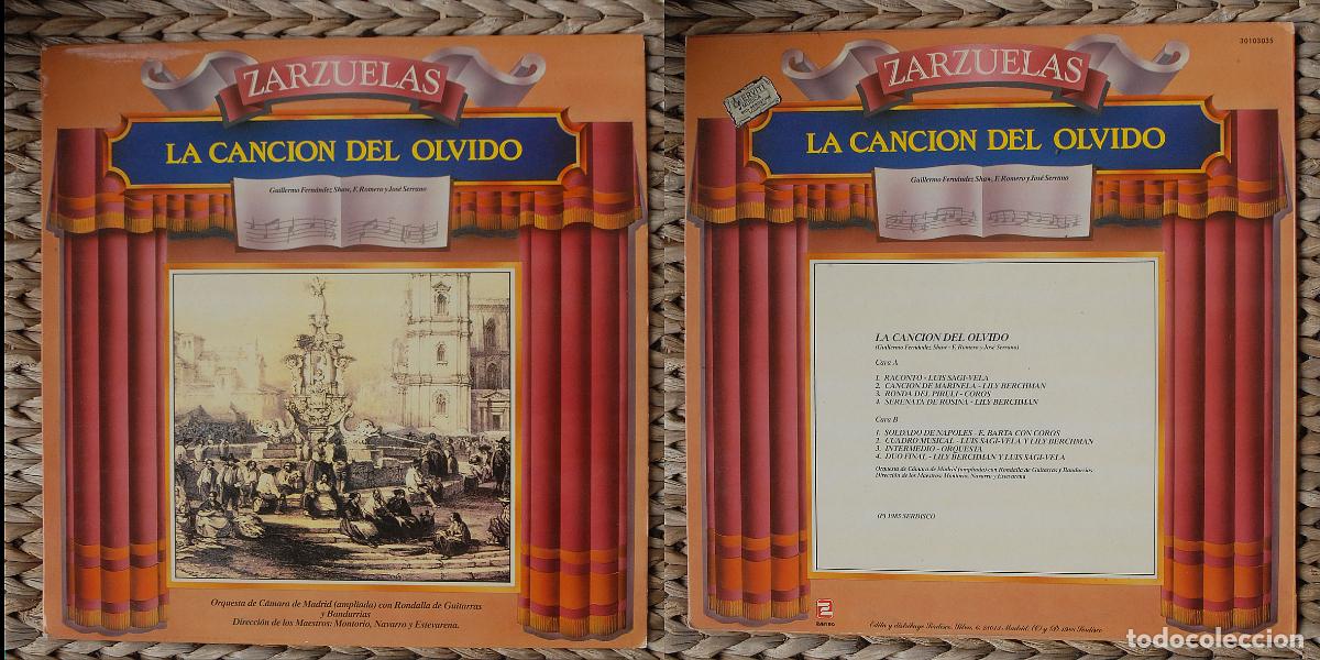 Dischi in vinile: ZARZUELAS - LA CANCI&Oacute;N DEL OLVIDO - ZAFIRO 1988 - 3010335