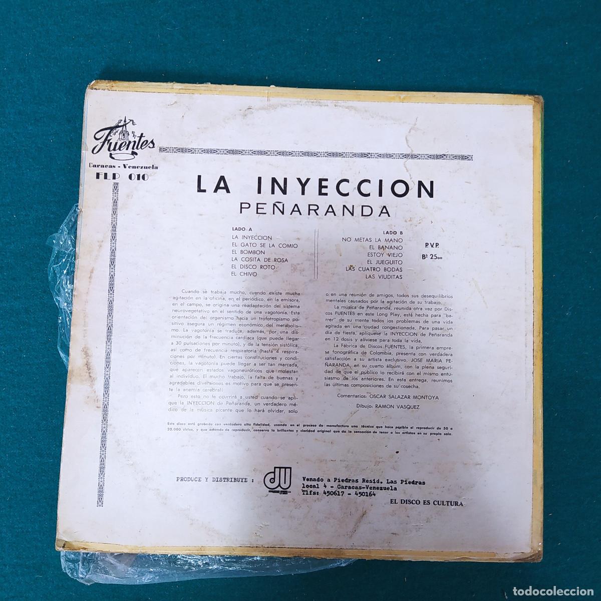 Discos de vinilo: Pe&ntilde;aranda Y Su Conjunto &ndash; La Inyecci&oacute;n - Foto 2