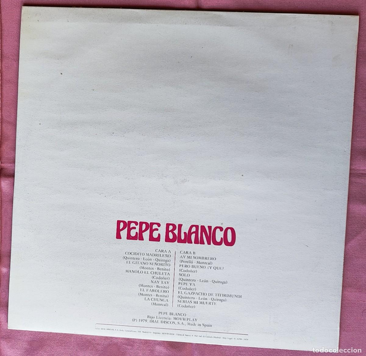 Discos de vinilo: PEPE BLANCO .- COCIDITO MADRILE&Ntilde;O, EL GITANO SE&Ntilde;ORITO, .... - Foto 2
