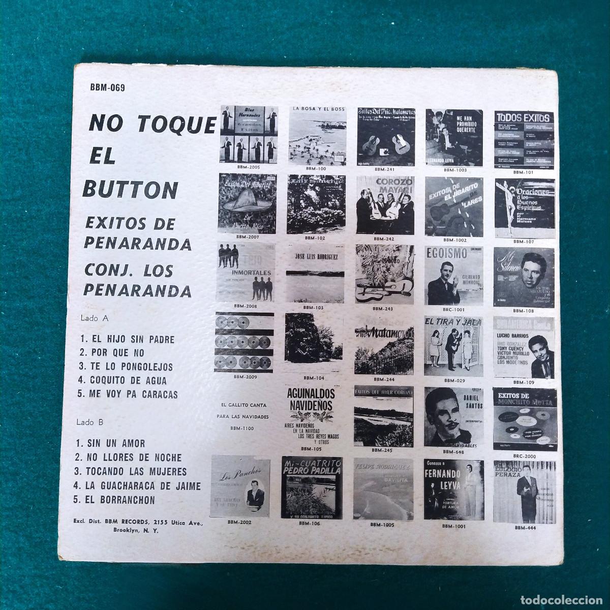 Discos de vinilo: Conj. Los Pe&ntilde;aranda &ndash; No Toque El Boton - Foto 2