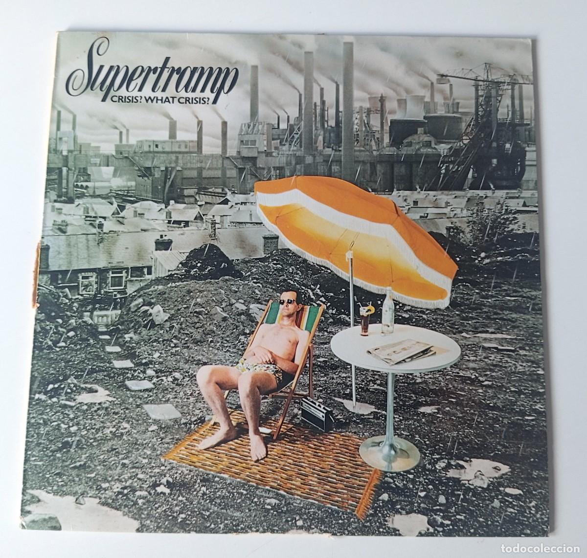 Discos de vinilo: LP SUPERTRAMP - CRISIS?, WHAT CRISIS? - Foto 2