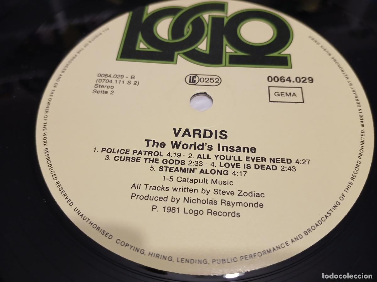 Discos de vinilo: VARDIS -THE WORLDS INSANE- (1981) LP DISCO VINILO - Foto 2