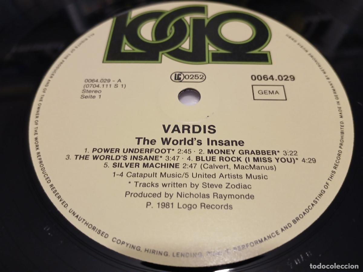 Discos de vinilo: VARDIS -THE WORLDS INSANE- (1981) LP DISCO VINILO - Foto 3