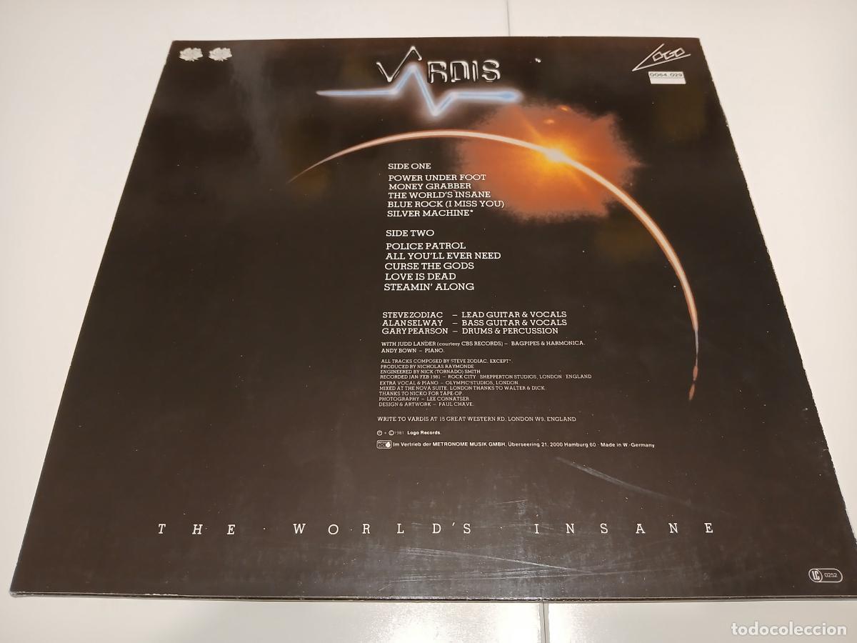 Discos de vinilo: VARDIS -THE WORLDS INSANE- (1981) LP DISCO VINILO - Foto 7