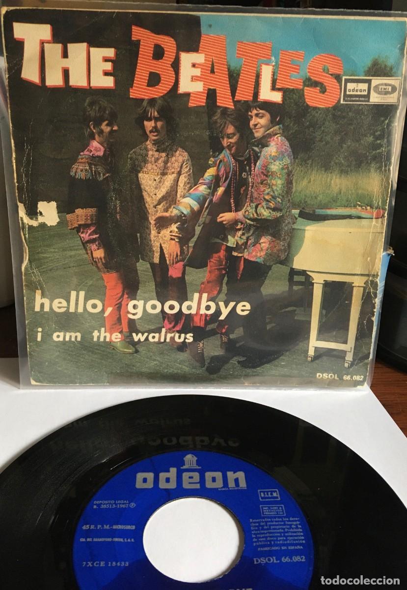 Discos de vinilo: THE BEATLES - HELLO, GOODBYE, single 7&rdquo; Spain 1967 - Foto 1