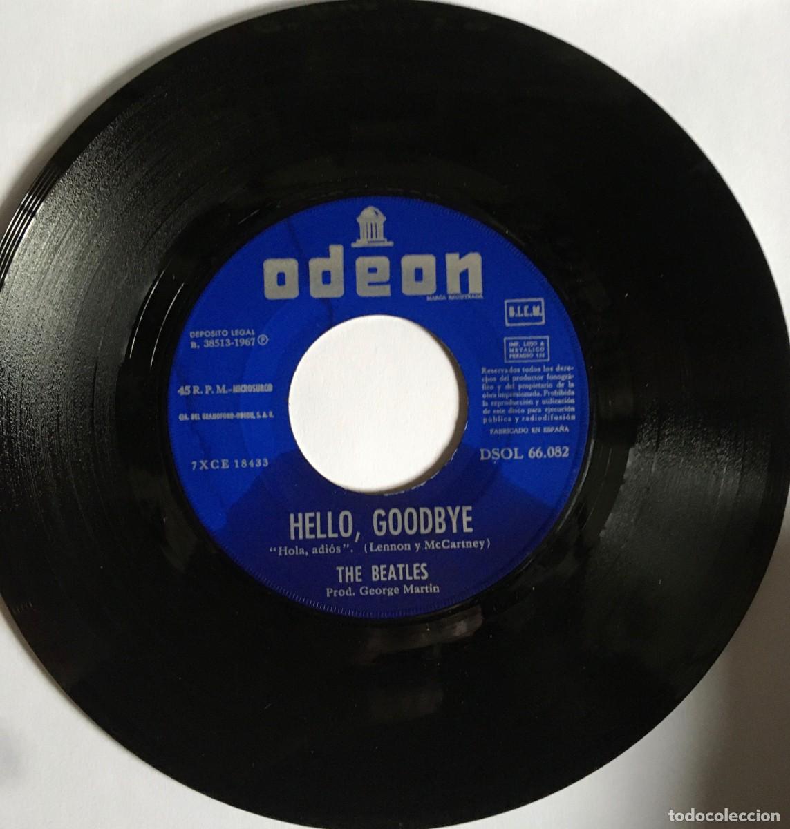 Discos de vinilo: THE BEATLES - HELLO, GOODBYE, single 7&rdquo; Spain 1967 - Foto 3