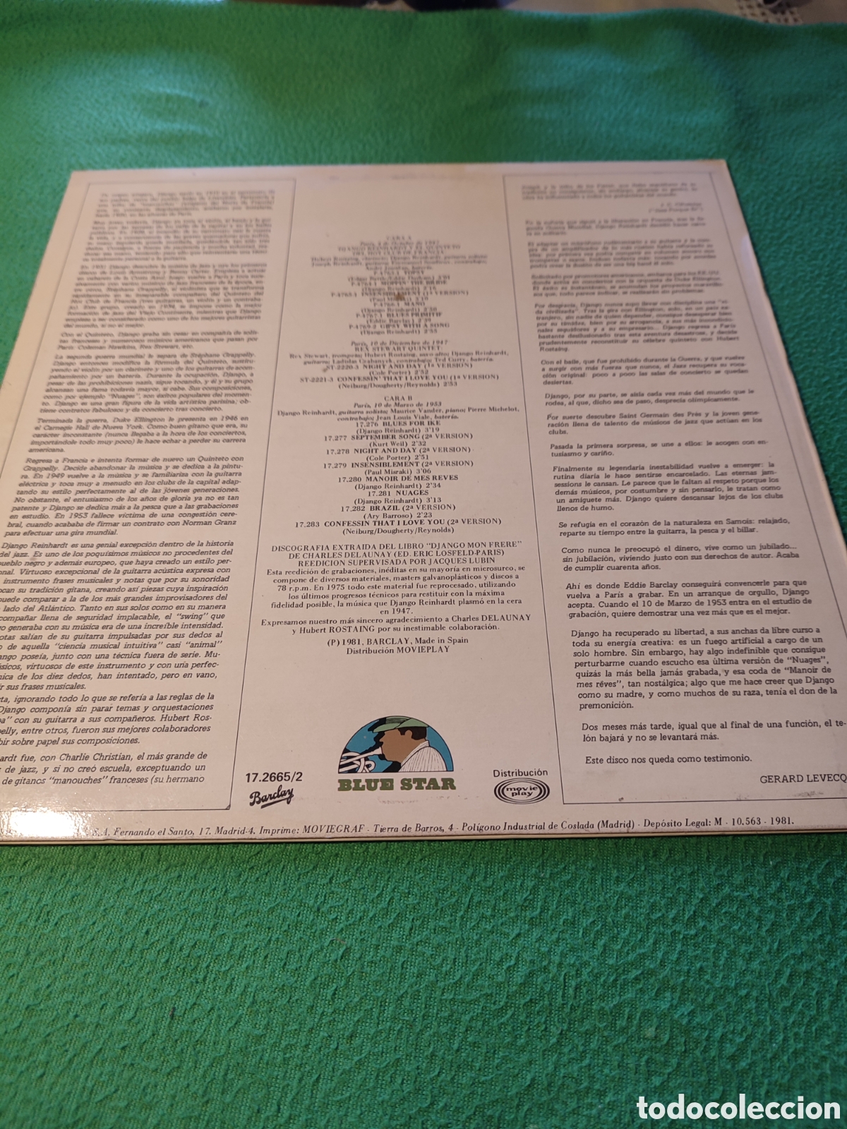 Discos de vinilo: Django Reinhardt - Topsy Vol 2 - Foto 2