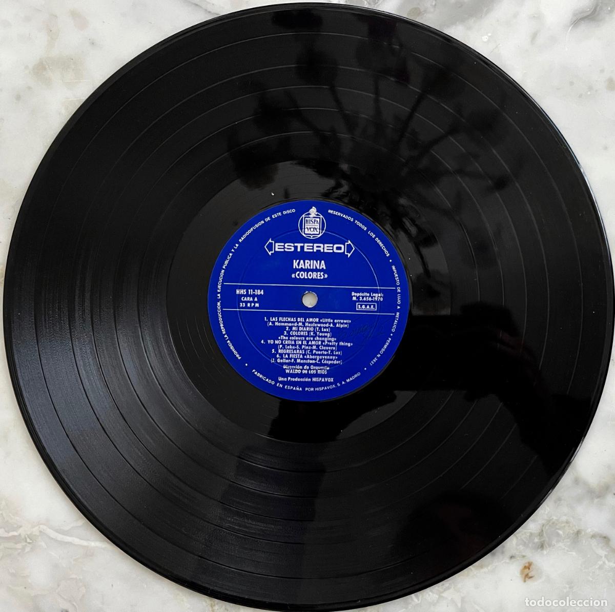 Discos de vinilo: KARINA. COLORES. LP ORIGINAL 1970 VERSI&Oacute;N ESTEREO - Foto 2