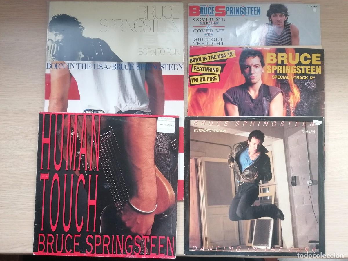 Vinyl records: 3 LP y 3 Maxi SPRINGSTEEN BORN IN USA - To run - HUMAN TOUCH -Cover me - DANCING IN THE DARK - Born