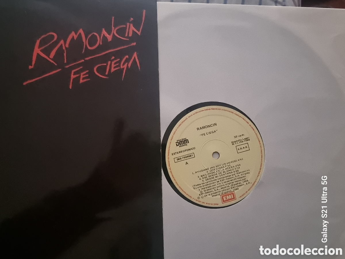 Discos de vinilo: RAMONC&Iacute;N FE CIEGA LP 1988 EMI-ODEON - Foto 1