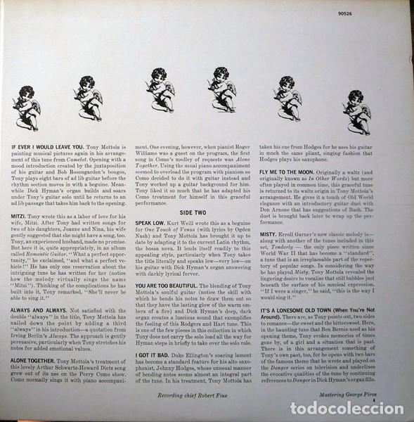 Discos de vinilo: Tony Mottola - Romantic Guitar (LP Vinilo) - Foto 3