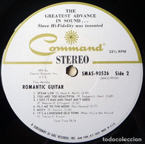 Discos de vinilo: Tony Mottola - Romantic Guitar (LP Vinilo) - Foto 5