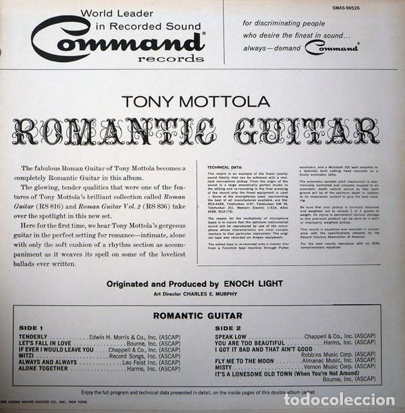 Discos de vinilo: Tony Mottola - Romantic Guitar (LP Vinilo) - Foto 6