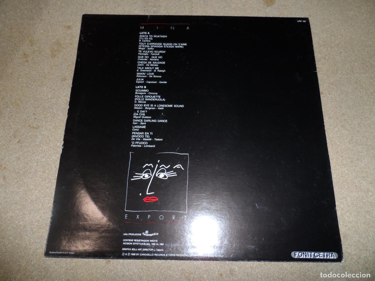 Discos de vinilo: MINA - MINA EXPORT VOL.2 (ITALY 1986) - Foto 2