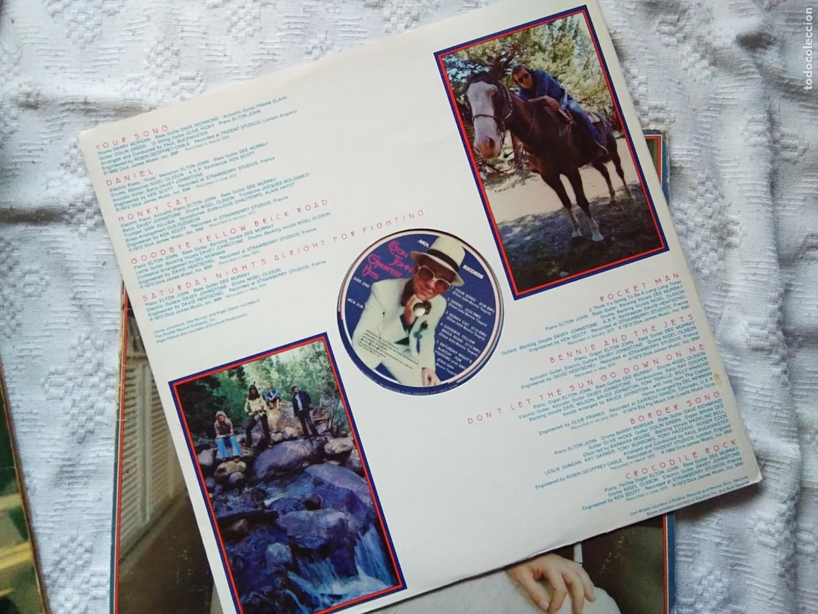 Discos de vinilo: LP ELTON JOHN CREATESTATTS 1974 - Foto 3