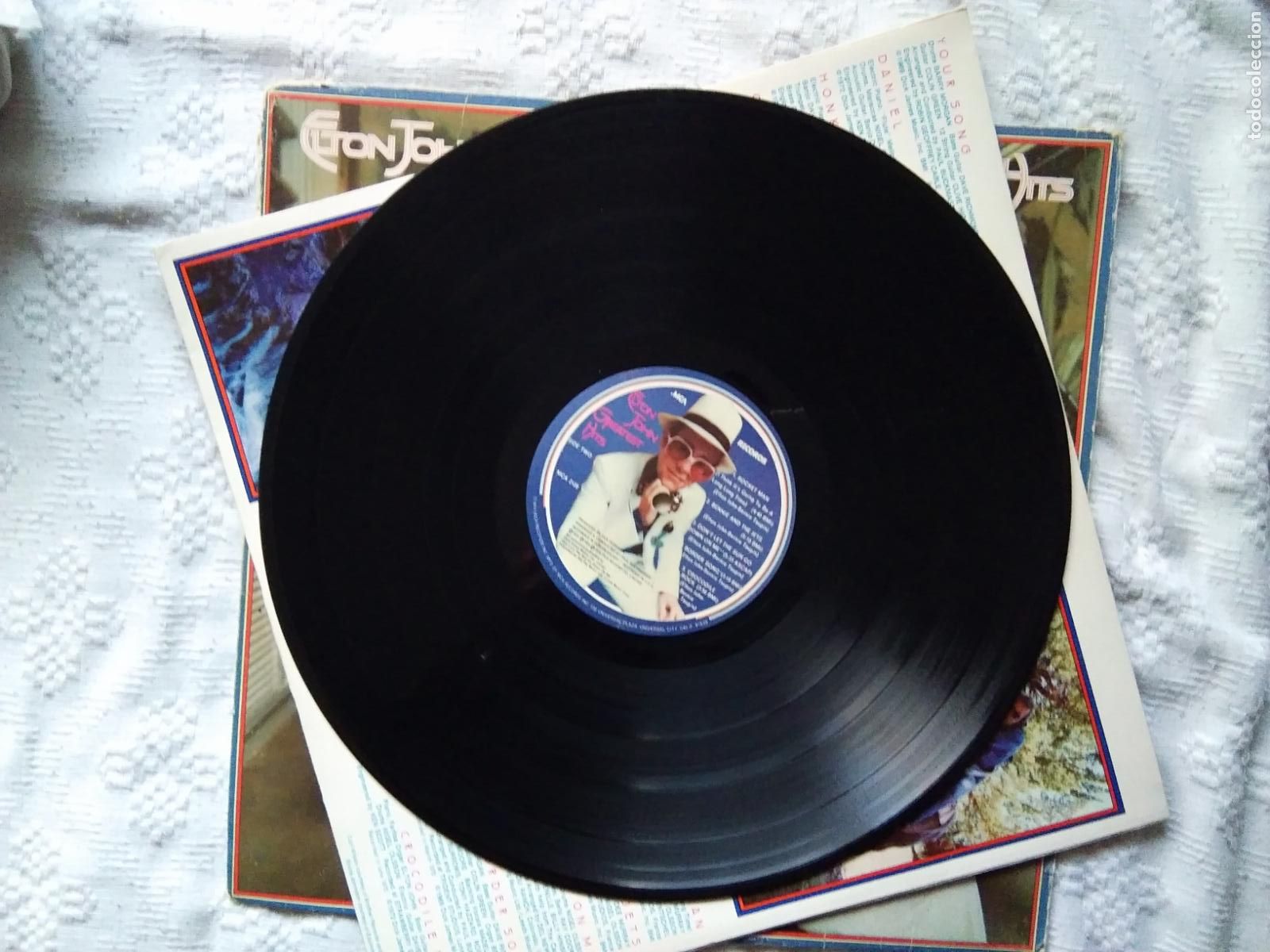 Discos de vinilo: LP ELTON JOHN CREATESTATTS 1974 - Foto 5