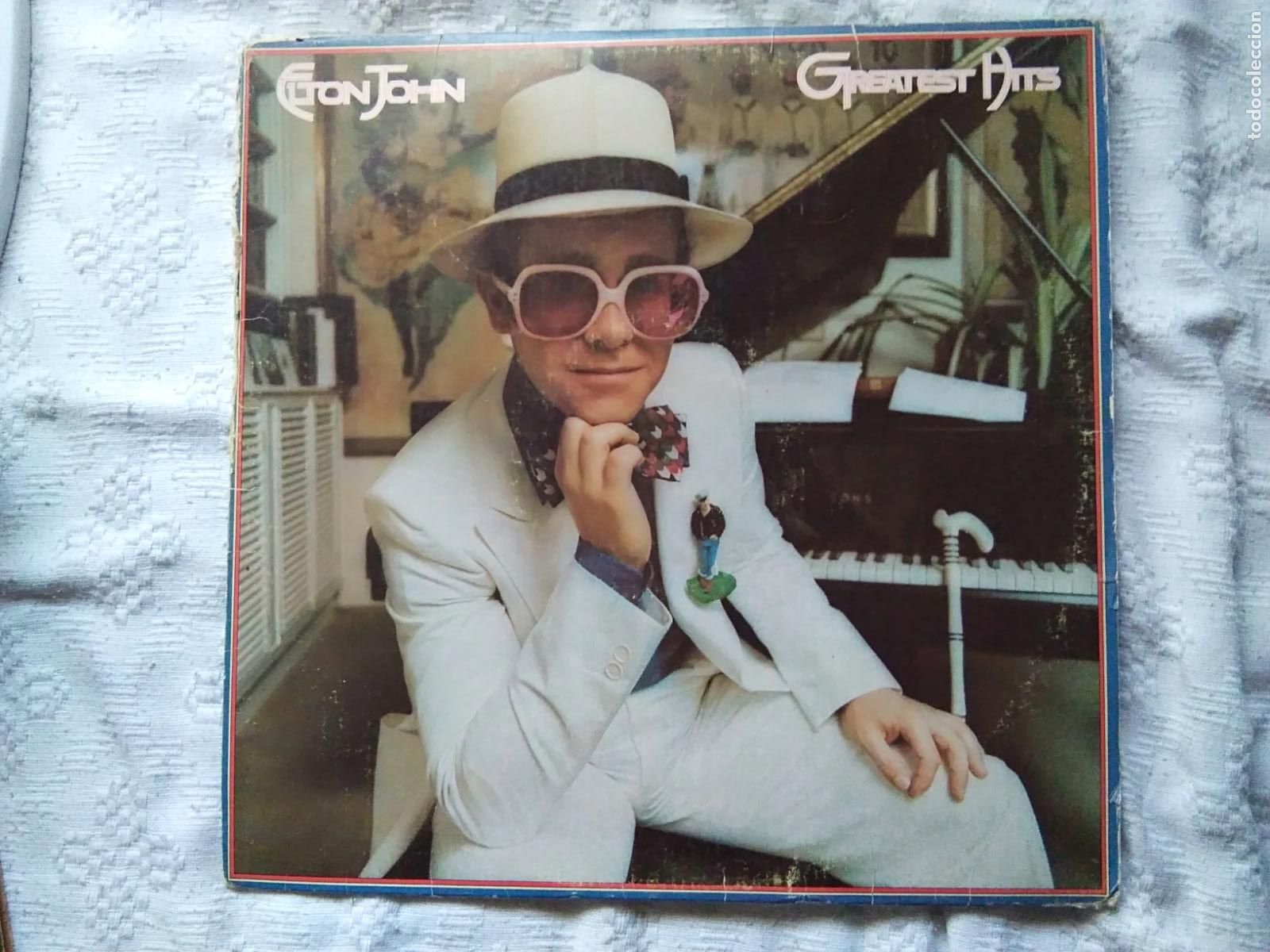 Discos de vinilo: LP ELTON JOHN CREATESTATTS 1974 - Foto 1